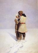 NC Wyeth At Last Howerer she had let pascal sarotte see her mind oil painting on canvas